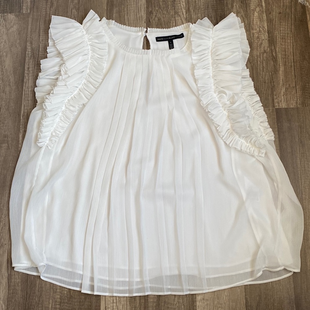 White House Black Market White Blouse